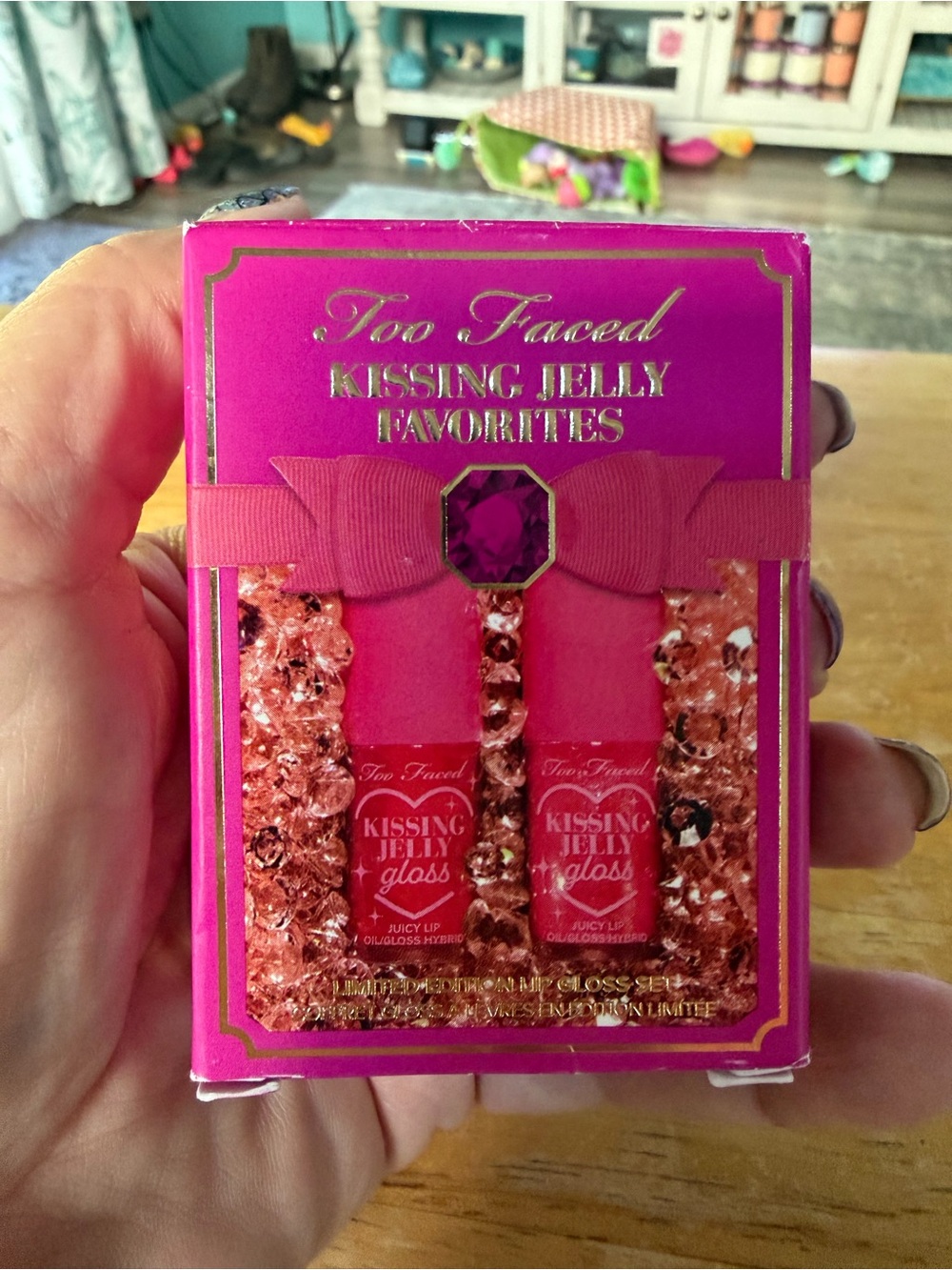 Too Faced Kissing Jelly Favorites Lip Gloss Duo - Hot Pink & Rose Gold